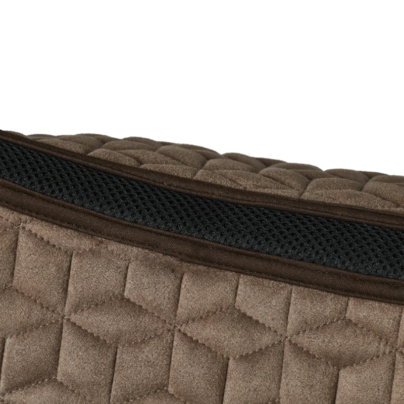WeatherBeeta Suede Elite Air-Tec Dressage Saddlepad - Fawn-1