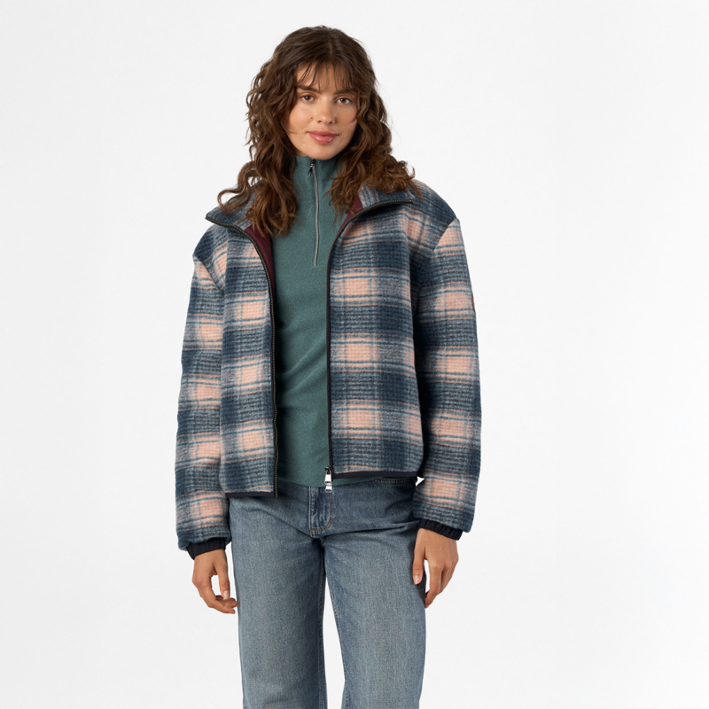 HV Polo Ladies Carlotta Check Jacket - Navy-1