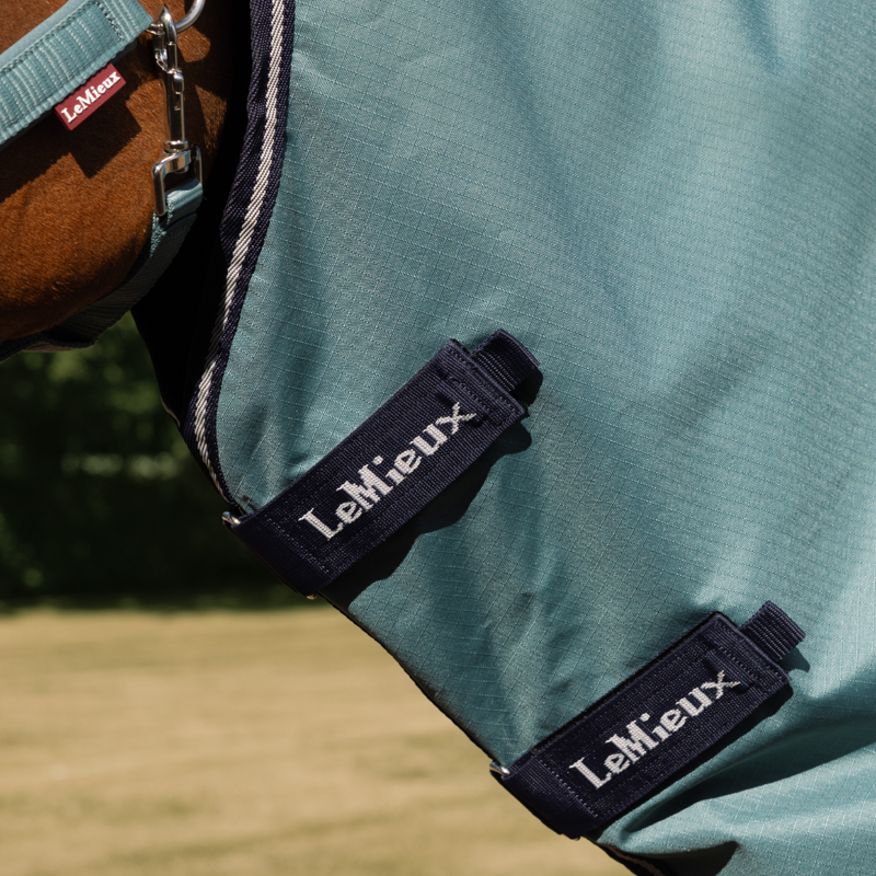 LeMieux Arika Ripstop 0g Turnout Rug - Aloe-2