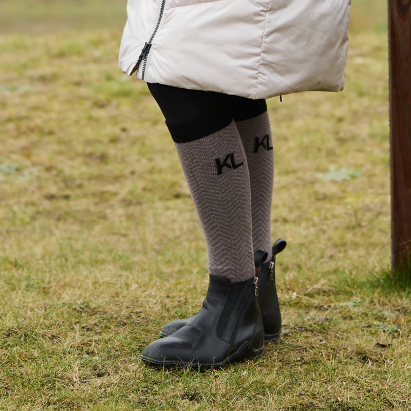 Kingsland KLAudrey Knee Length Woolmix Socks 1Pk - Brown Iron-1