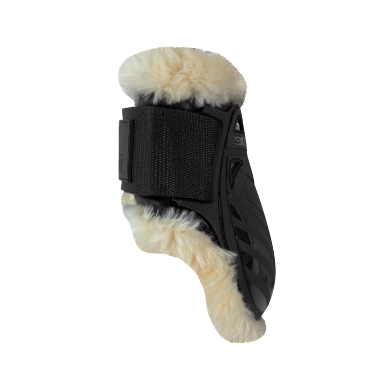 Kentucky Vegan Sheepskin Young Horse Fetlock Boots - Black-1