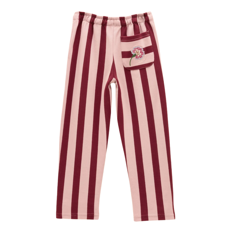 Joules Girls' Sloane Pull On Trousers - Pink Stripe-1