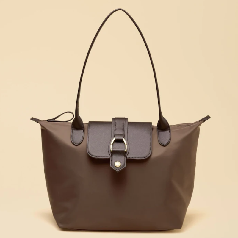 Joules Edie Zip Top Shopper Bag - Mocha-1