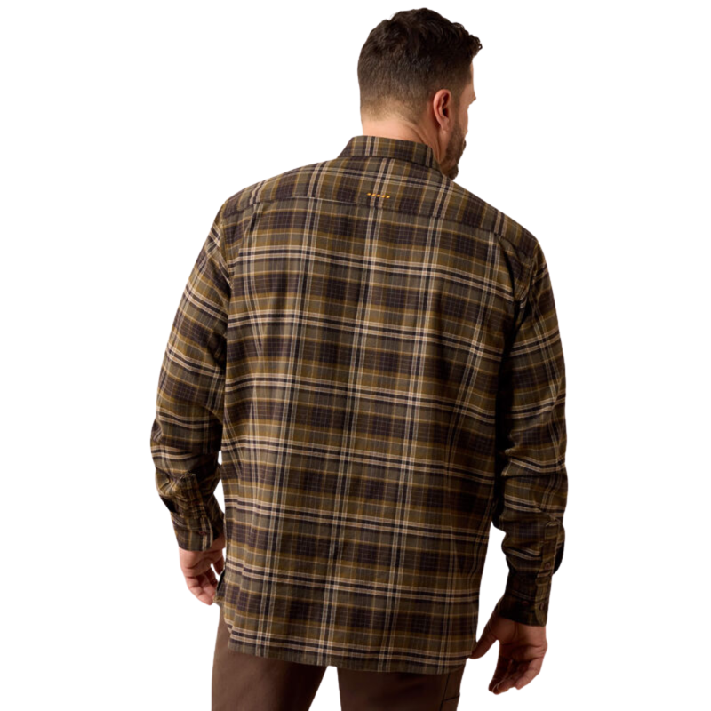 Ariat Men's Rebar Flannel DuraStretch Work Shirt - Earth-1
