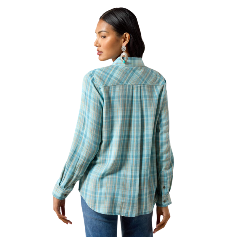 Ariat Women's Billie Jean Shirt - Adriatic Plaid-1