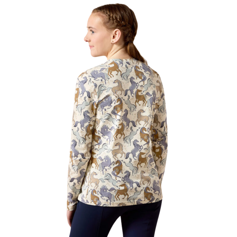 Ariat Youth Horsin Around T-Shirt - Antique White Print-1