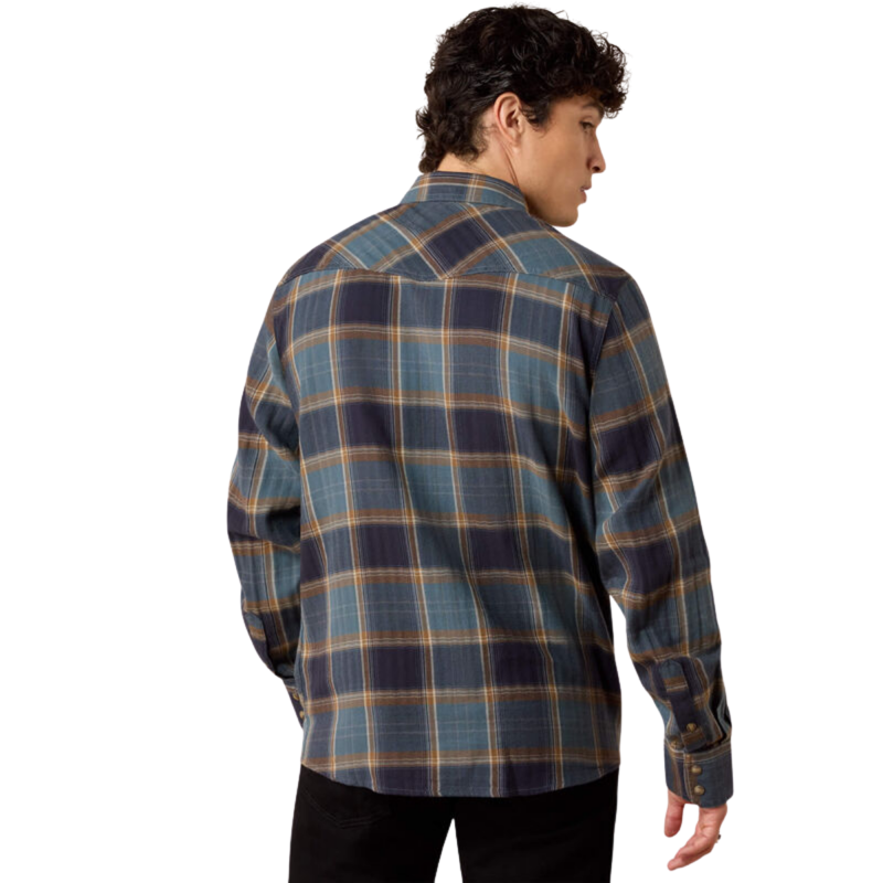 Ariat Men's Retro Harbert Fitted Snap Shirt - Inkwell Plaid-1