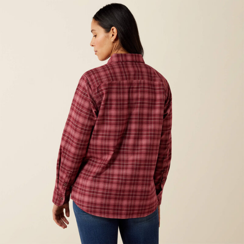Ariat Women's Rebar Flannel DuraStretch Work Shirt - Windsor Wine-1