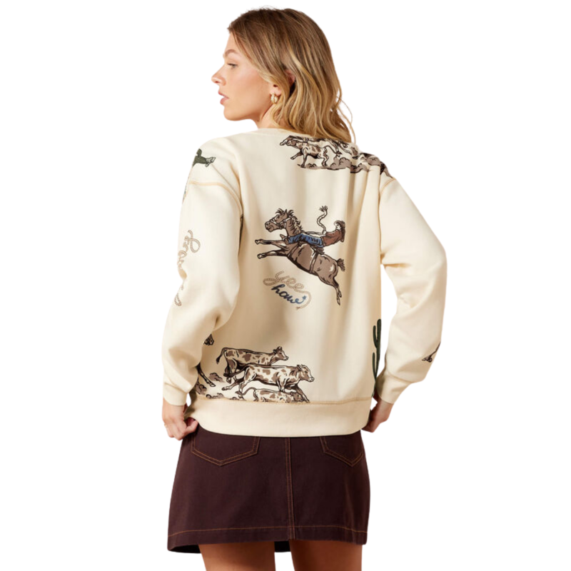 Ariat Women's Rancher Sweatshirt - Parchment-2