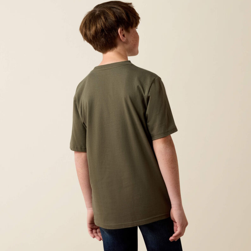 Ariat Youth Wild Creek Camo T-Shirt - Army Green-1