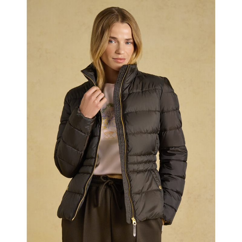 Joules Ladies Paddock Showerproof Padded Coat - Brown-2