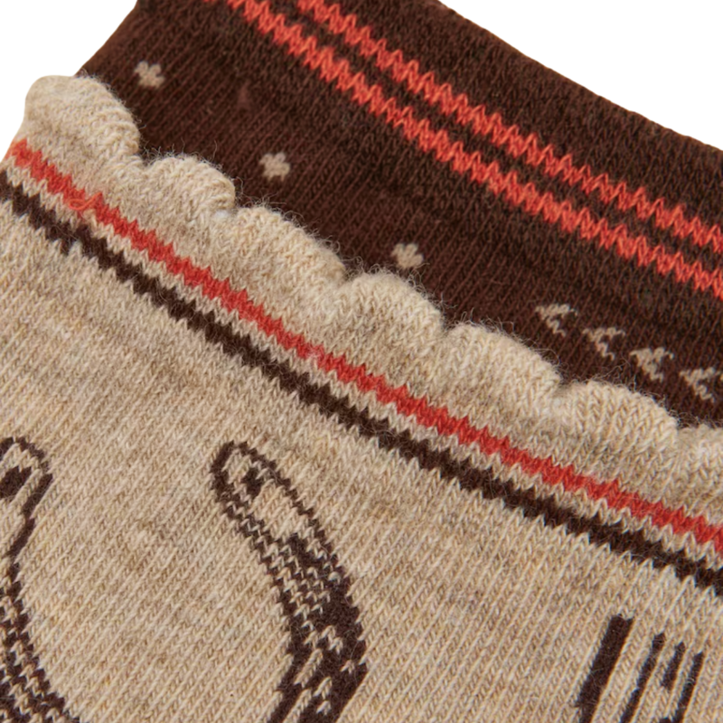 Joules Ladies Everyday 2 Pack Socks - Brown/Neutral Rodeo-1
