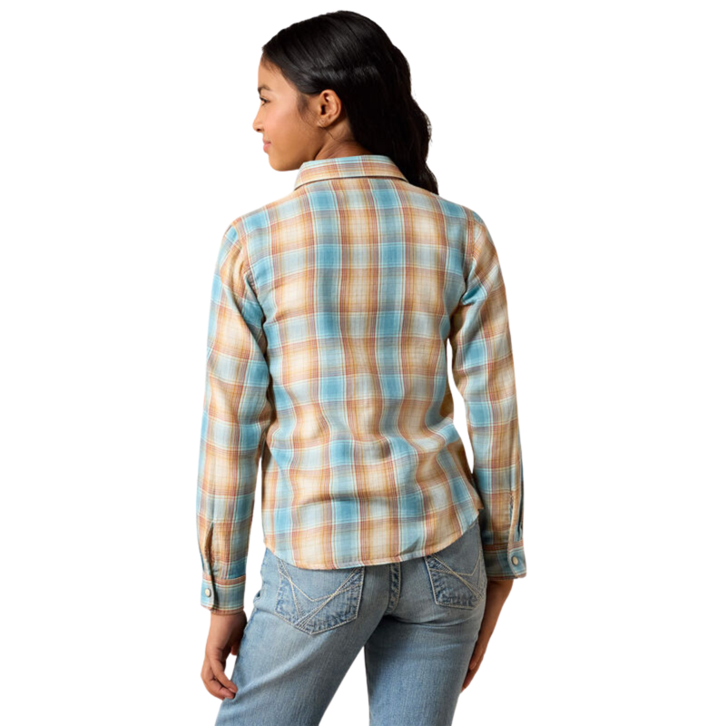 Ariat Youth Creekside Western Snap Shirt - Rainbow Plaid-1