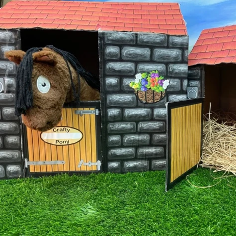 Crafty Ponies DIY Cardboard Stable-1