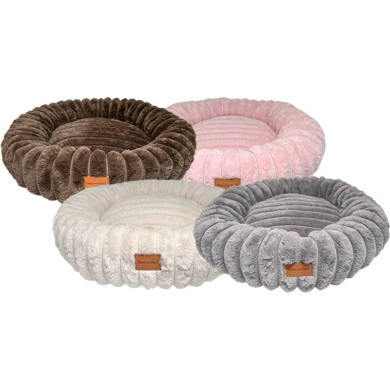 Hem and Boo Luxury Super soft Plush Round Bed 50cm - Assorted