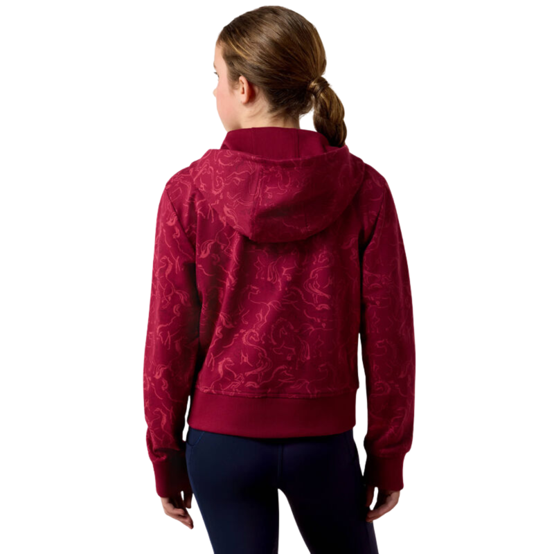 Ariat Youth Spiffy Full Zip - Beet Red Horsin' Around-1