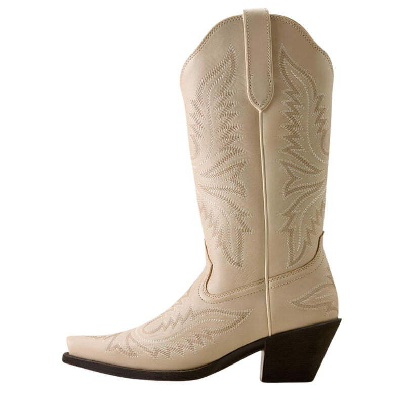 Ariat Women's Round Up Collins D Toe Western Boot - Buttercream-1