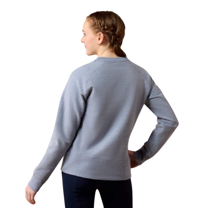 Ariat Youth Martine Sweatshirt - Blue Grey Let's Play-1