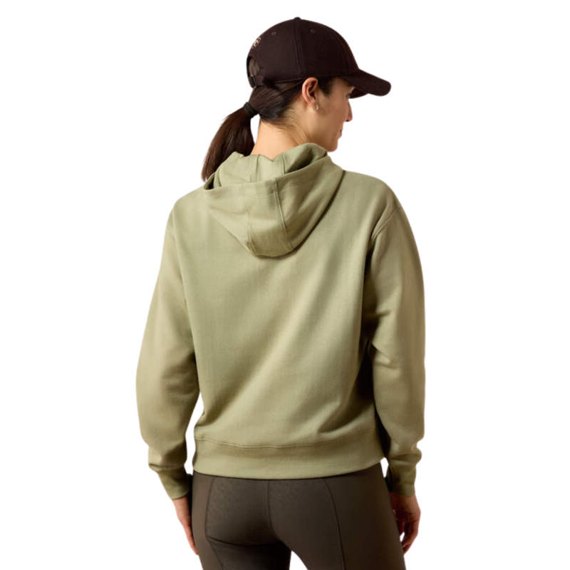 Ariat Women's Martine Hooded Sweatshirt - Oil Green-1