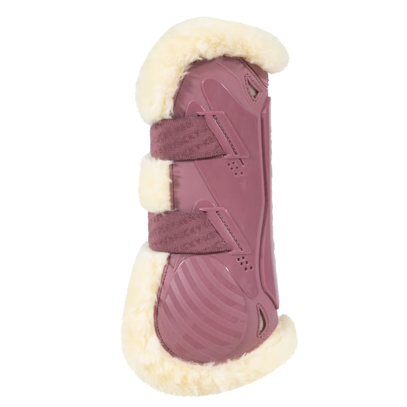 Kentucky Vegan Sheepskin Tendon Boots Bamboo Shield - Old Rose-1