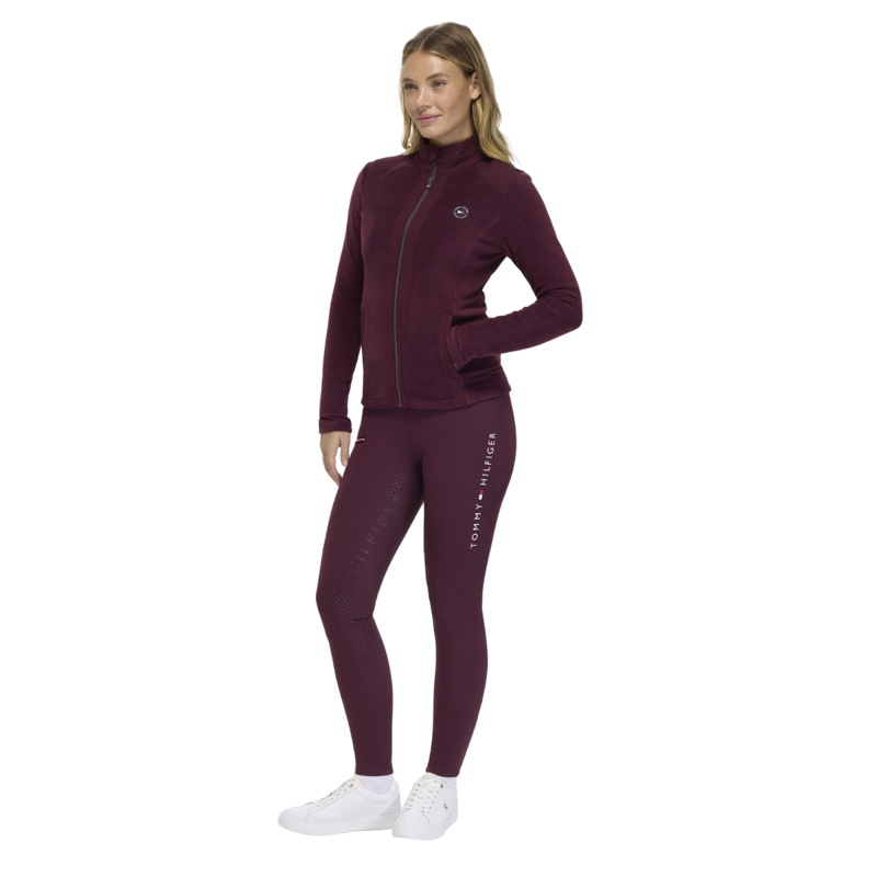 Tommy Hilfiger Elmonte Women's Fleece Jacket - Deep Burgundy-5