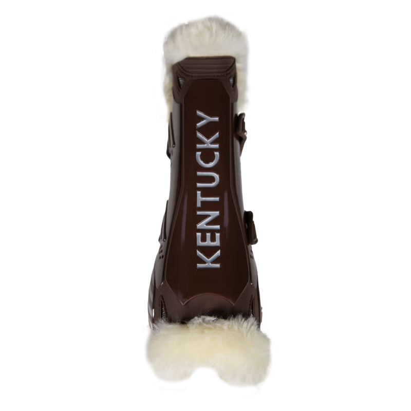 Kentucky Vegan Sheepskin Tendon Boots Bamboo Shield - Brown-2