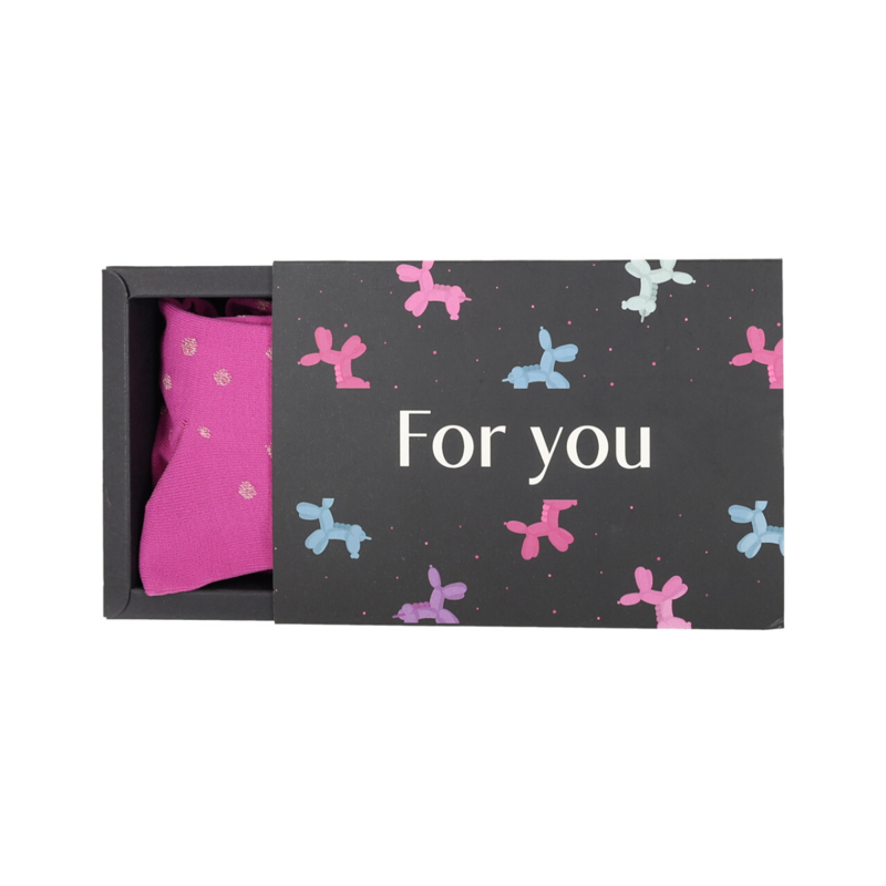 QHP Junior 2-pack Long Socks in Gift Box Isalyn - Unicorn Dream-1
