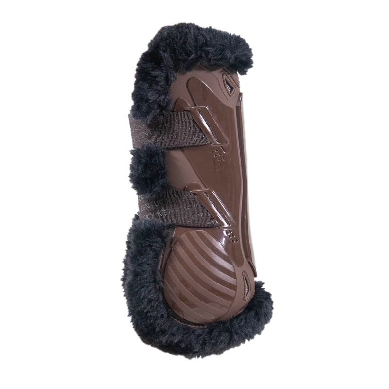 Kentucky Vegan Sheepskin Tendon Boots Bamboo Shield - Brown/Black-1