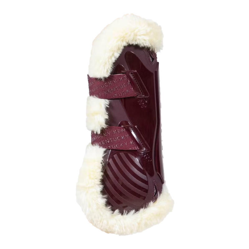 Kentucky Vegan Sheepskin Tendon Boots Bamboo Shield - Bordeaux-1