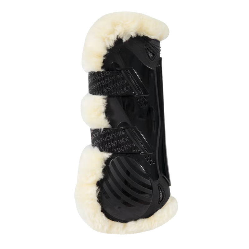 Kentucky Vegan Sheepskin Tendon Boots Bamboo Shield - Black-1