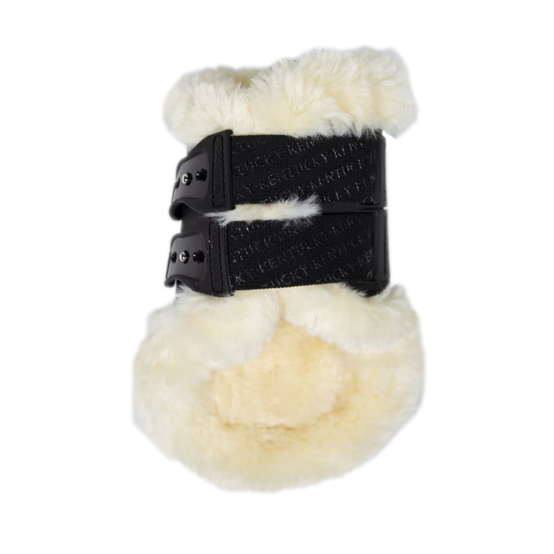 Kentucky Vegan Sheepskin Fetlock Boots Elastic - Black-1