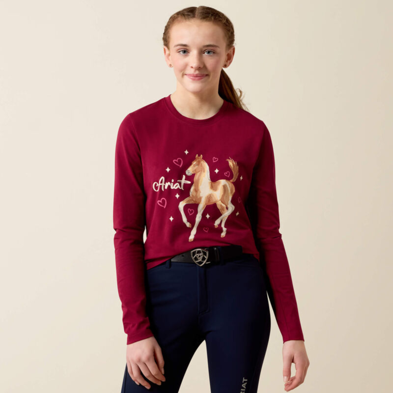 Ariat Youth Painted Dream T-Shirt - Beet Red