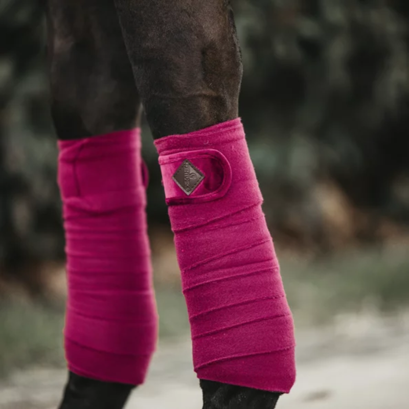 Kentucky Velvet Polar Fleece Bandages - Fuchsia