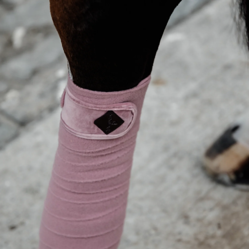 Kentucky Velvet Polar Fleece Bandages - Old Rose-1