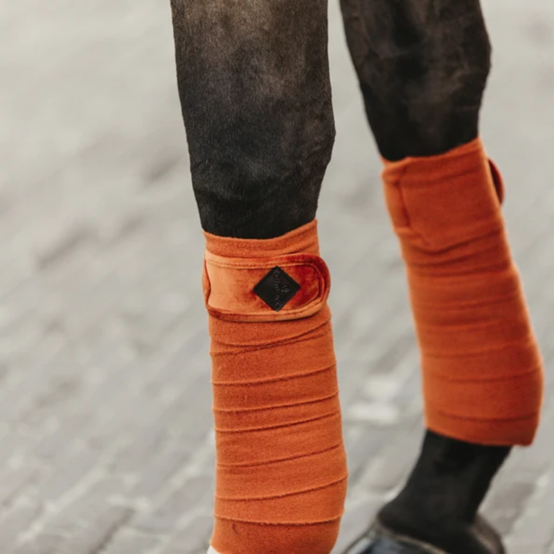 Kentucky Velvet Polar Fleece Bandages - Orange-1