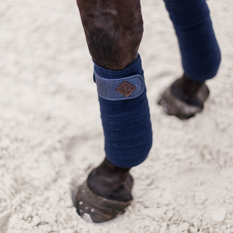 Kentucky Polar Fleece Glitter Bandages - Navy-1