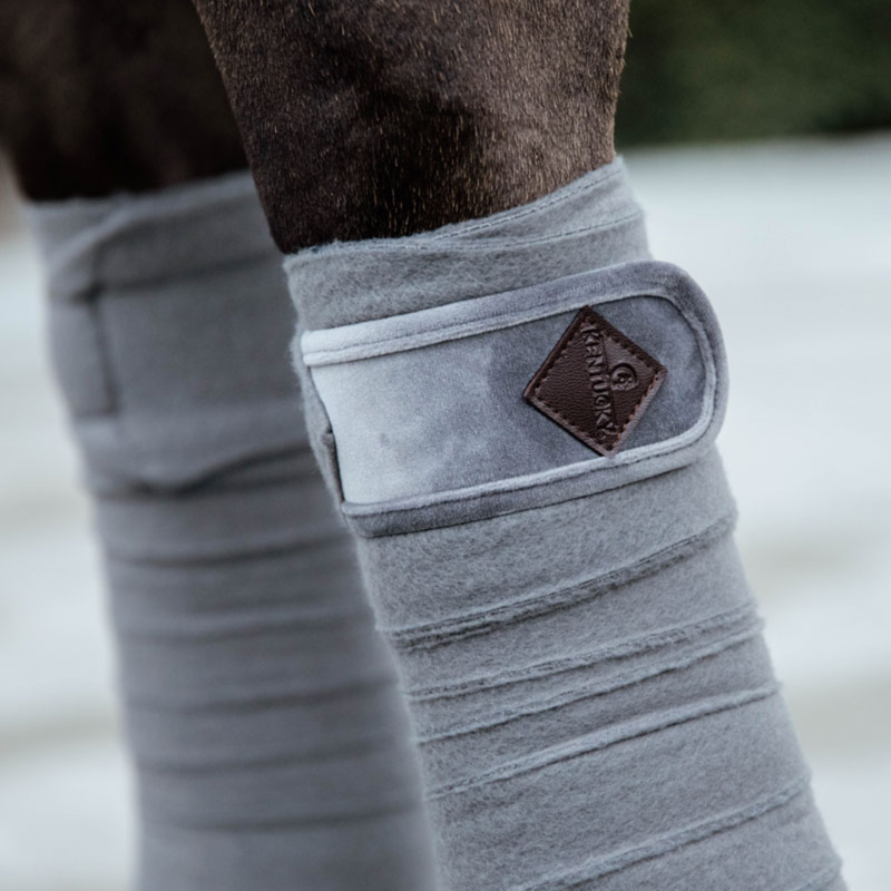 Kentucky Velvet Polar Fleece Bandages - Grey-1