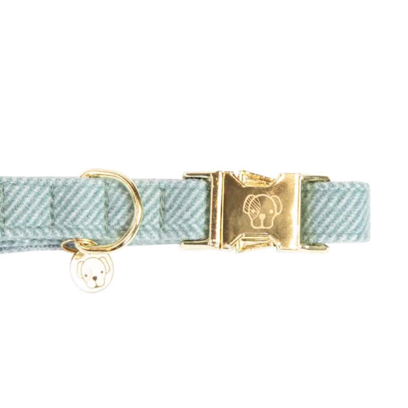 Kentucky Wool Dog Collar - Light Blue-3