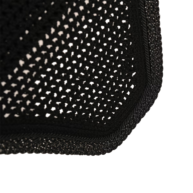 Kentucky Wellington Plaited Glitter Rope Soundless Fly Veil Full - Black-1