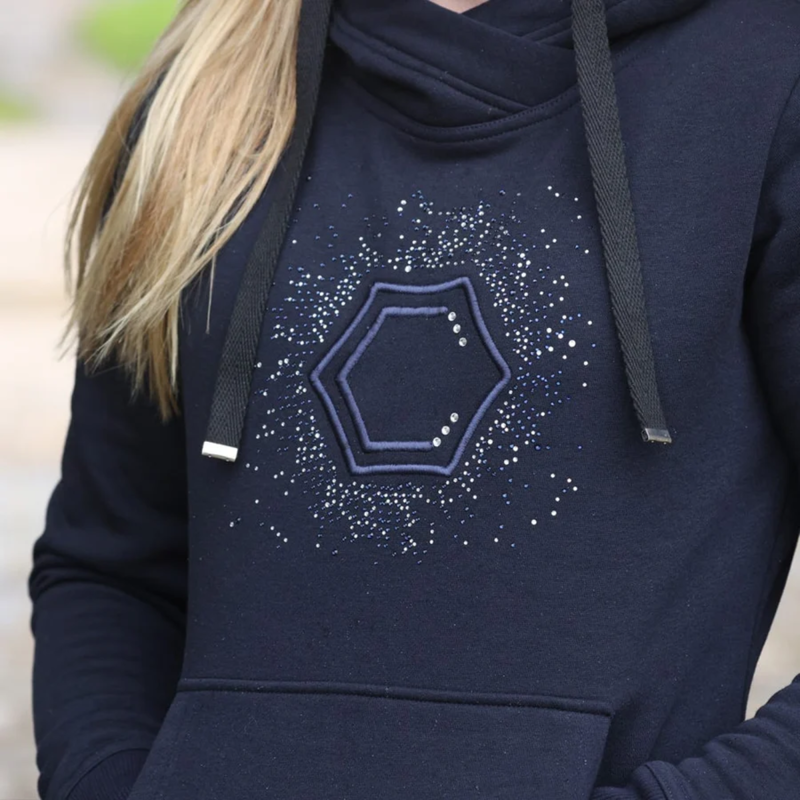 Coldstream Swanlaws Diamante Hoodie - Navy-1