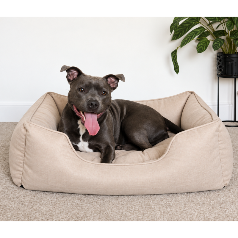 Rosewood Thin Twill Large Box Bed - Beige-1