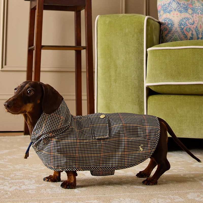 Joules Packaway Dog Jacket - Henson Check-2