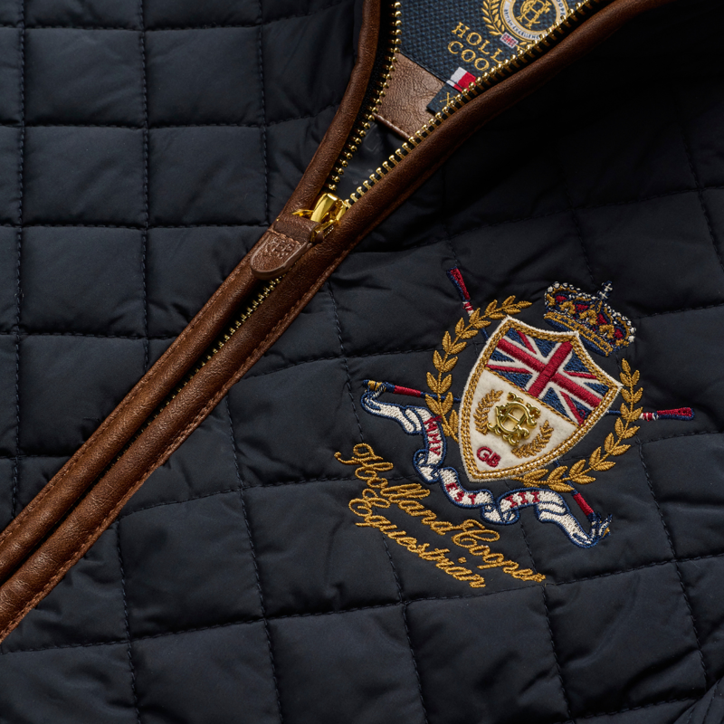 Holland Cooper Boughton Diamond Quilt Gilet - Ink Navy-5