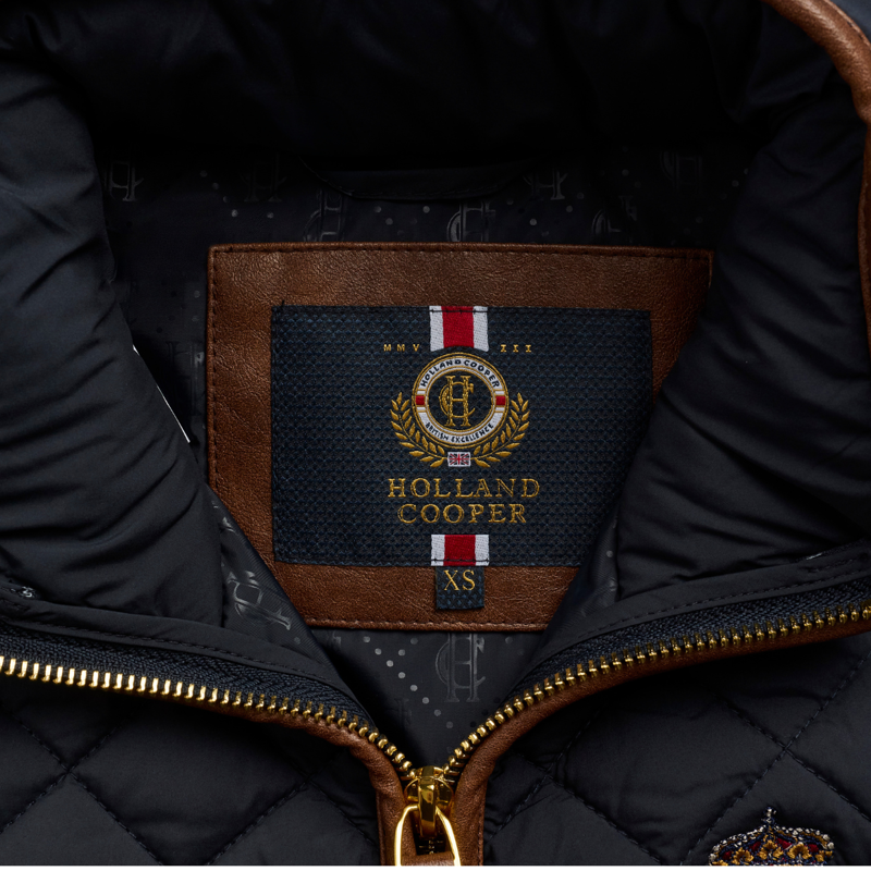 Holland Cooper Boughton Diamond Quilt Jacket - Ink Navy-6