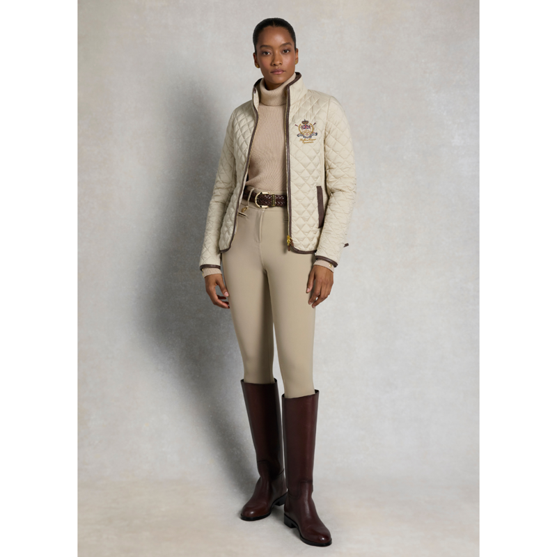 Holland Cooper Boughton Diamond Quilt Jacket - Stone-2