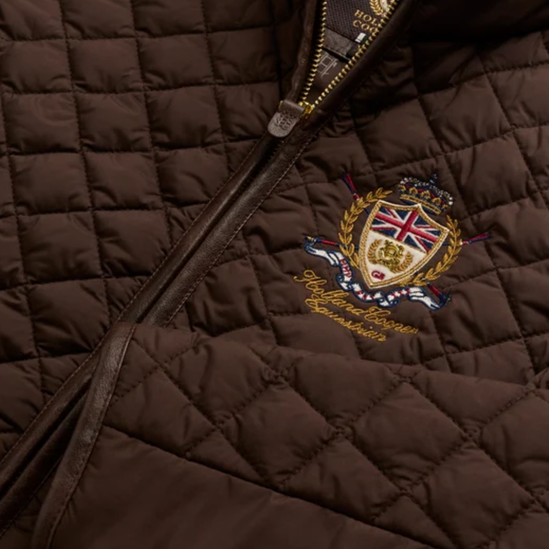 Holland Cooper Boughton Diamond Quilt Jacket - Walnut-7