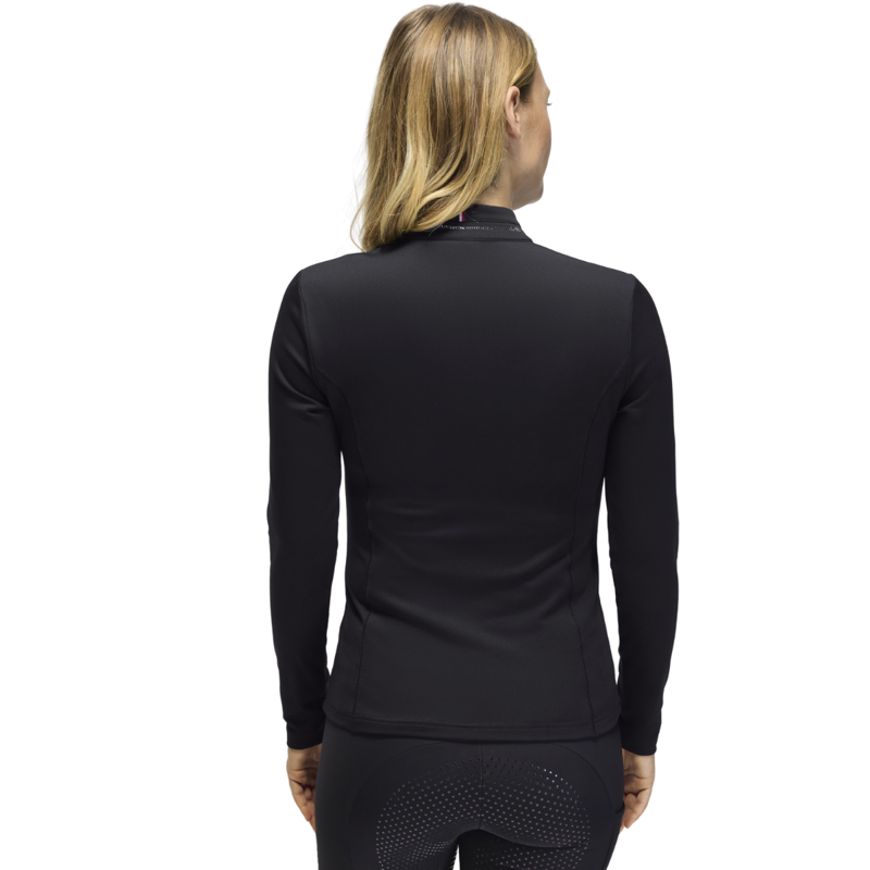 Tommy Hilfiger Cady Women's 1/4 Zip Rhinestone Training Top - Black-1