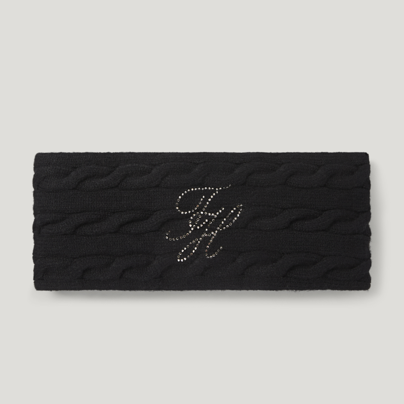Tommy Hilfiger Maggie Rhinestone Headband - Black-1