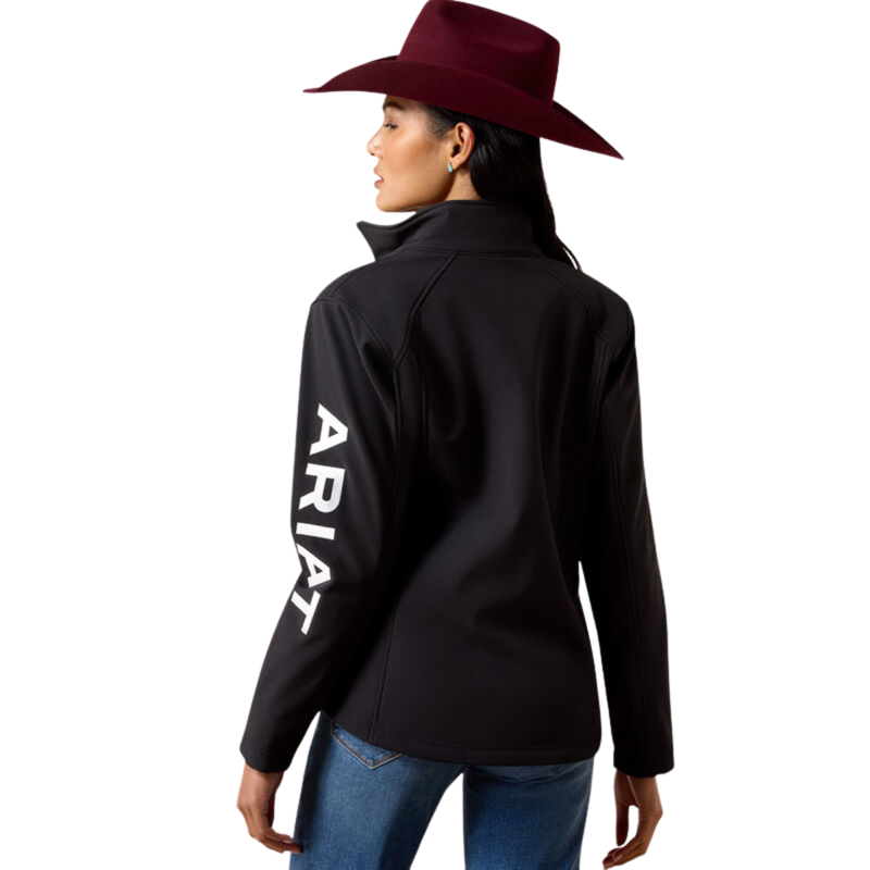 Ariat Women's Logo Softshell Jacket - Black/White-1