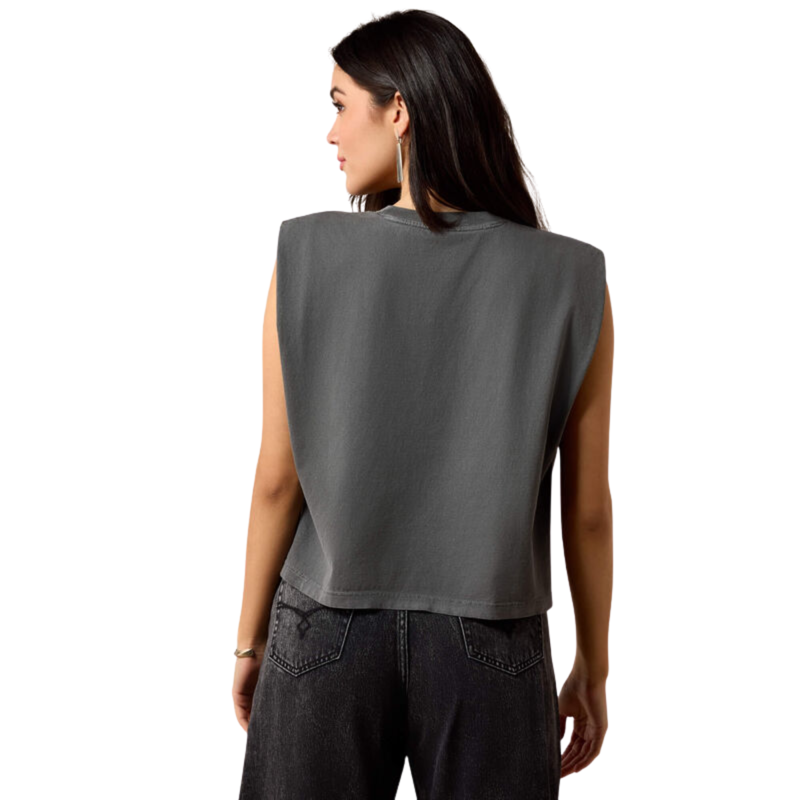 Ariat Women's Kiss a Cowboy T-Shirt - Faded Black-1